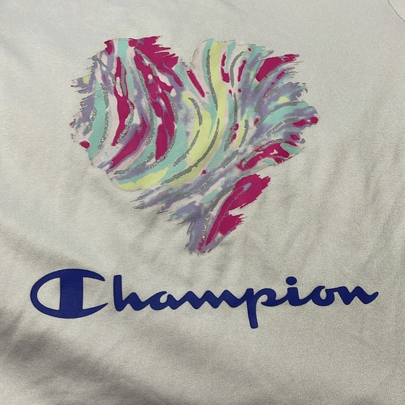 Champion Authentic Girls Athletic Shirt. Heart on front. - Picture 4 of 5
